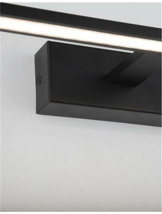 NOVA LUCE nástěnné svítidlo nad zrcadlo MONDRIAN černý hliník a akryl LED 12W 220-240V 3000K IP44 9053122