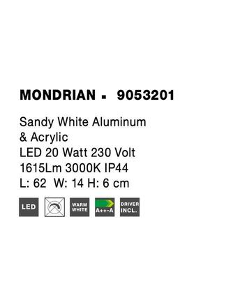 NOVA LUCE nástěnné svítidlo nad zrcadlo MONDRIAN bílý hliník a akryl LED 20W 220-240V 3000K IP44 9053201