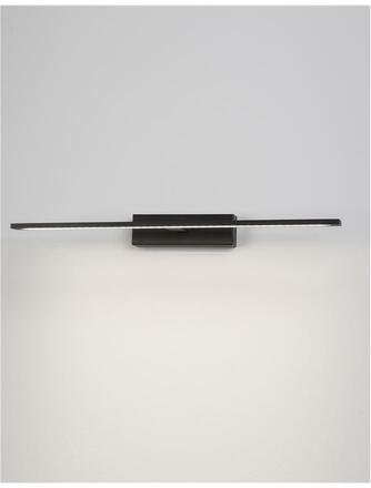 NOVA LUCE nástěnné svítidlo nad zrcadlo MONDRIAN černý hliník a akryl LED 20W 220-240V 3000K IP44 9053202