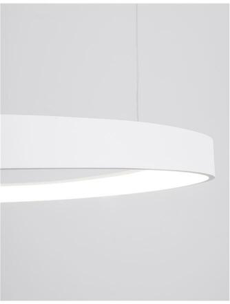 NOVA LUCE závěsné svítidlo ESTEVA bílý hliník a akryl LED 48W 230V 3000K IP20 stmívatelné 9053551