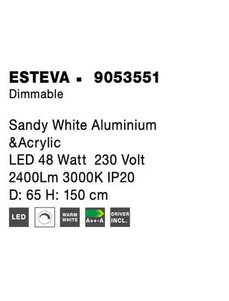 NOVA LUCE závěsné svítidlo ESTEVA bílý hliník a akryl LED 48W 230V 3000K IP20 stmívatelné 9053551