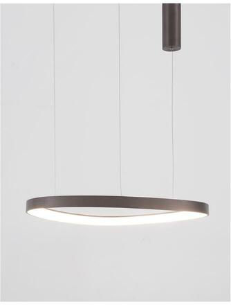 NOVA LUCE závěsné svítidlo ESTEVA kávově hnědý hliník a akryl LED 48W 230V 3000K IP20 stmívatelné 9053553