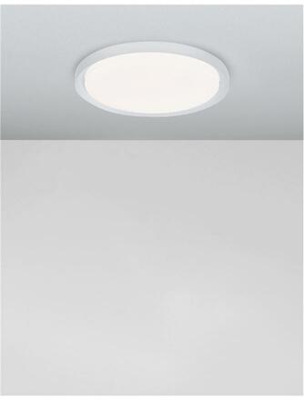 NOVA LUCE stropní svítidlo TROY kov a akrylový difuzor matná bílá LED 40W 230V 3000K IP20 stmívatelné 9053591