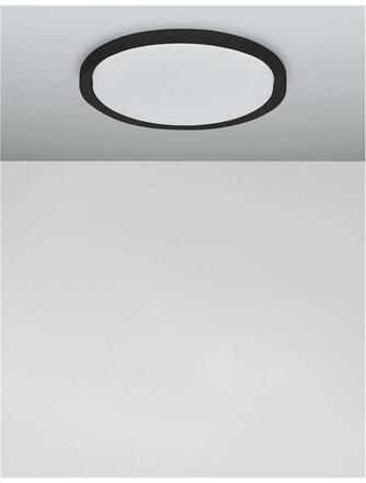 NOVA LUCE stropní svítidlo TROY kov a akrylový difuzor matná černá zvenku matná bílá uvnitř LED 40W 230V 3000K IP20 stmívatelné 9053592