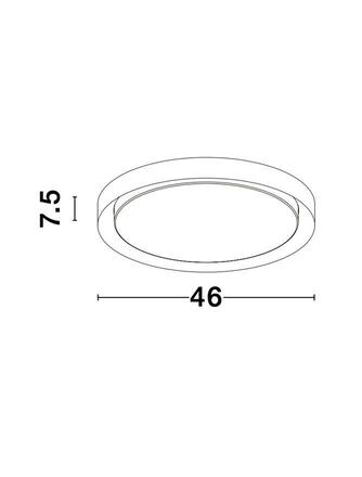 NOVA LUCE stropní svítidlo TROY kov a akrylový difuzor matná černá zvenku matná bílá uvnitř LED 40W 230V 3000K IP20 stmívatelné 9053592