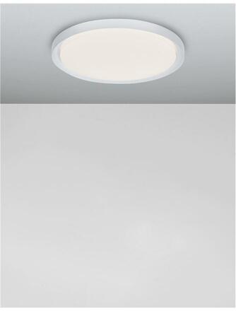 NOVA LUCE stropní svítidlo TROY kov a akrylový difuzor matná bílá LED 50W 230V 3000K IP20 stmívatelné 9053593