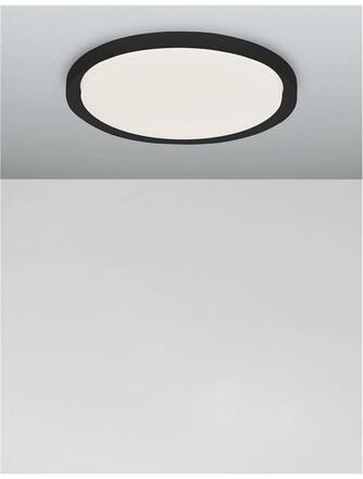 NOVA LUCE stropní svítidlo TROY kov a akrylový difuzor matná černá zvenku matná bílá uvnitř LED 50W 230V 3000K IP20 stmívatelné 9053594