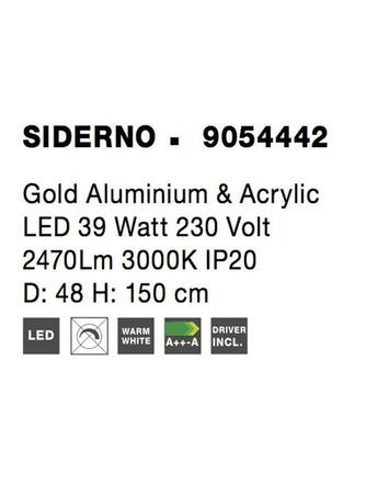 NOVA LUCE závěsné svítidlo SIDERNO zlatý hliník a akryl LED 39W 230V 3000K IP20 9054442