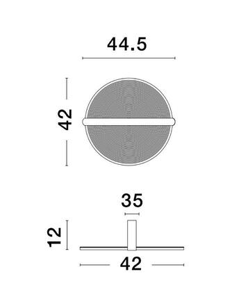 NOVA LUCE stropní svítidlo NOAH kávově hnědý hliník a akryl LED 29W 230V 3000K IP20 stmívatelné 9054448