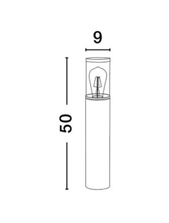 NOVA LUCE venkovní sloupkové svítidlo ZOSIA tmavě šedý hliník a čirý akryl E27 1x12W 220-240V bez žárovky IP65 9060182