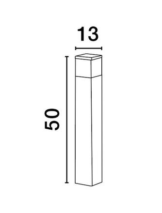 NOVA LUCE venkovní sloupkové svítidlo FERRON tmavě šedý hliník a čirý akrylový difuzor E27 1x12W 220-240V bez žárovky IP65 9060184