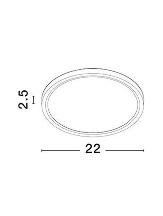 NOVA LUCE stropní svítidlo DIXIE LED stropní svítidlo černá 18W 3000K/4000K/6500K D220 H25 9060187
