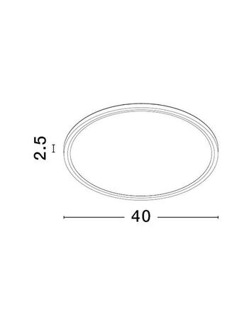 NOVA LUCE stropní svítidlo DIXIE LED stropní svítidlo černá 36W 3000K/4000K/6500K D400 H25 9060191