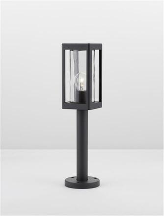 NOVA LUCE venkovní sloupkové svítidlo FIGO tmavě šedý hliník a čiré sklo E27 1x12W 220-240V bez žárovky IP54 9060193