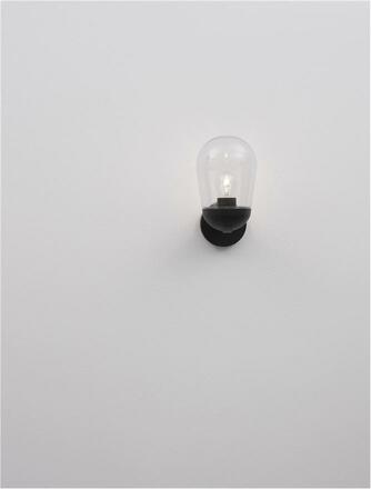NOVA LUCE venkovní nástěnné svítidlo OMIKA tmavě šedý hliník a čiré sklo E27 1x12W 220-240V bez žárovky IP54 9060194