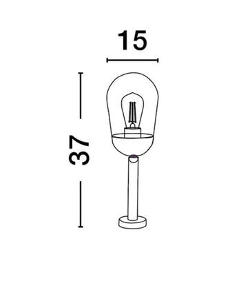 NOVA LUCE venkovní sloupkové svítidlo OMIKA tmavě šedý hliník a čiré sklo E27 1x12W 220-240V bez žárovky IP54 9060195