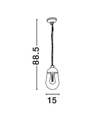 NOVA LUCE venkovní závěsné svítidlo OMIKA tmavě šedý hliník a čiré sklo E27 1x12W 110-240V bez žárovky IP54 9060197