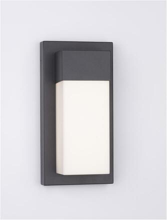 NOVA LUCE venkovní nástěnné svítidlo LETO černý hliník akrylový difuzor LED 18W 3000K 220-240V 120st. IP65 9060202