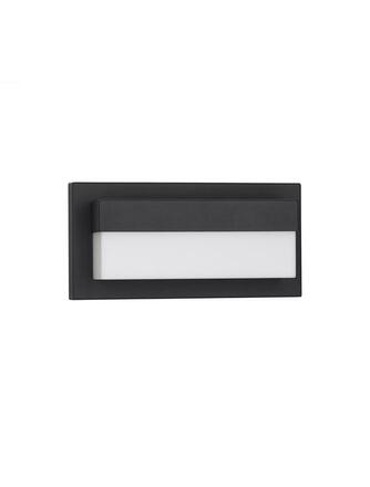 NOVA LUCE venkovní nástěnné svítidlo LETO černý hliník akrylový difuzor LED 18W 3000K 220-240V 120st. IP65 9060204