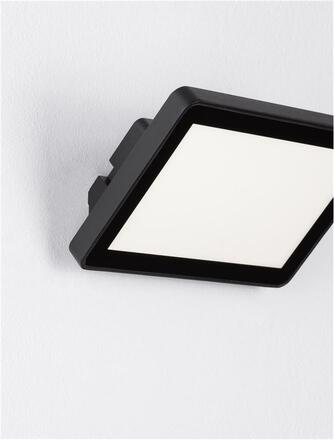 NOVA LUCE venkovní nástěnné svítidlo NOBU černý hliník a tvrzený skleněný difuzor silikonové těsnění LED 15W 3000K 220-240V IP65 9060206