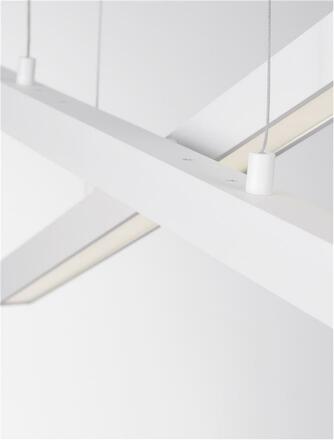 NOVA LUCE závěsné svítidlo X-LINE bílý hliník a akryl LED 40W 230V IP20 3000K stmívatelné 9060910