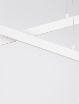 NOVA LUCE závěsné svítidlo X-LINE bílý hliník a akryl LED 40W 230V IP20 3000K stmívatelné 9060910
