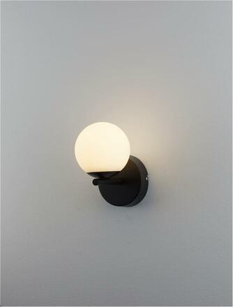 NOVA LUCE nástěnné svítidlo NUVOLE LED černý hliník a sklo 3000K 8W 9061439