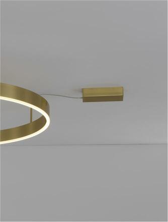 NOVA LUCE stropní svítidlo MOTIF LED stropní svítidlo mosazný hliník 3000K IP20 48W 220-240V stmívatelné 9063603