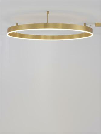 NOVA LUCE stropní svítidlo MOTIF LED stropní svítidlo mosazný hliník 3000K 55W IP20 220-240V stmívatelné 9063606