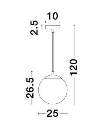 NOVA LUCE závěsné svítidlo NAZIO měděné sklo s přechodem chromovaný hliník E27 1x12W 230V IP20 bez žárovky 9080251
