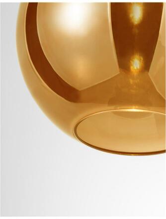 NOVA LUCE závěsné svítidlo NAZIO zlaté sklo s přechodem chromovaný hliník E27 1x12W 230V IP20 bez žárovky 9080252