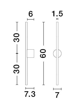 NOVA LUCE nástěnné svítidlo ADEN LED 10W 3000K hliník černá 9081102