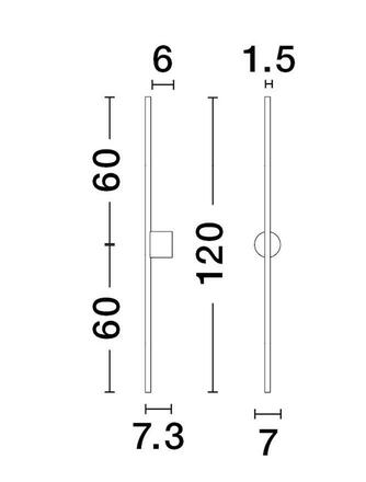NOVA LUCE nástěnné svítidlo ADEN LED 20W 3000K hliník černá 9081103
