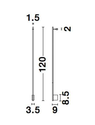 NOVA LUCE nástěnné svítidlo GROPIUS černý hliník LED 20W 230V 3000K IP20 9081150