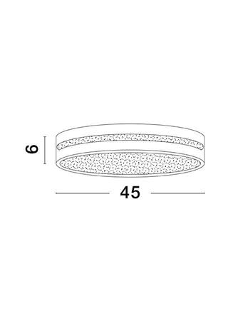 NOVA LUCE stropní svítidlo WHEEL černý hliník a akryl LED 30W 230V 3000K IP20 9081210