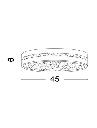 NOVA LUCE stropní svítidlo WHEEL bílý hliník a akryl LED 30W 230V 3000K IP20 9081211