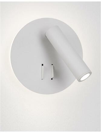 NOVA LUCE bodové svítidlo PENOR bílý hliník a akryl vypínač na těle LED Cree 9W 230V 3000K IP20 9081221