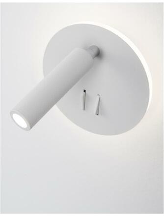 NOVA LUCE bodové svítidlo PENOR bílý hliník a akryl vypínač na těle LED Cree 9W 230V 3000K IP20 9081221