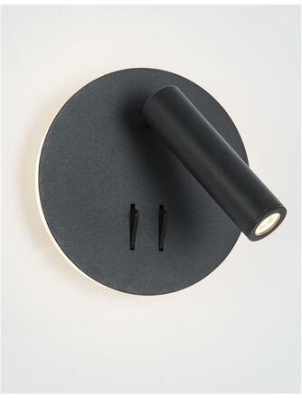 NOVA LUCE bodové svítidlo PENOR černá ocel a hliník akryl vypínač na těle LED Cree 9W 230V 3000K IP20 9081222