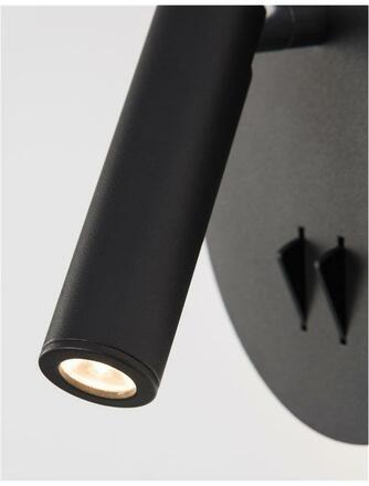 NOVA LUCE bodové svítidlo PENOR černá ocel a hliník akryl vypínač na těle LED Cree 9W 230V 3000K IP20 9081222