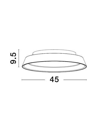 NOVA LUCE stropní svítidlo VELA černá zvenku kávová hnědá uvnitř hliník a akryl LED 30W 230V 3000K IP20 stmívatelné 9081270