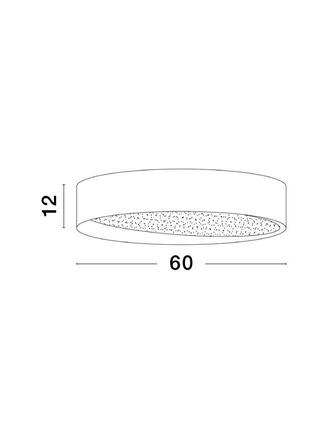 NOVA LUCE stropní svítidlo OBY bílý hliník a akryl LED 60W 230V 3000K IP20 stmívatelné 9085224