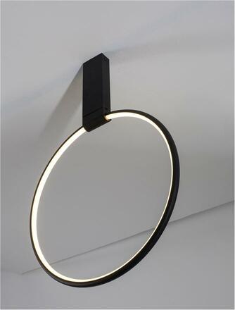 NOVA LUCE stropní svítidlo GARVE černá ocel+hliník LED 30W stmívatelné 9085241