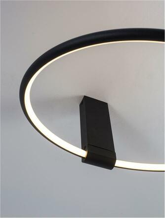 NOVA LUCE stropní svítidlo GARVE černá ocel+hliník LED 30W stmívatelné 9085241