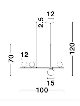 NOVA LUCE závěsné svítidlo IMPERO bílé matné sklo černý kov G9 4x5W 230V IP20 bez žárovky 9100441