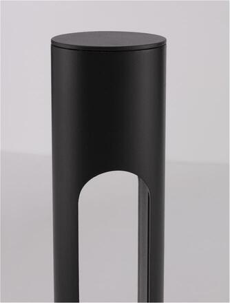 NOVA LUCE venkovní sloupkové svítidlo ELLERY černý hliník a akryl LED 12W 3000K 100-240V IP65 9100916