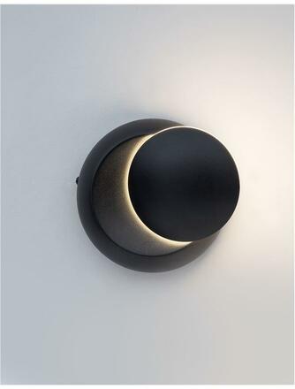 Nova Luce Kovové nástěnné LED svítidlo Odin s možností vyklopení - pr. 140 x 70 mm, 5 W, černá NV 910162