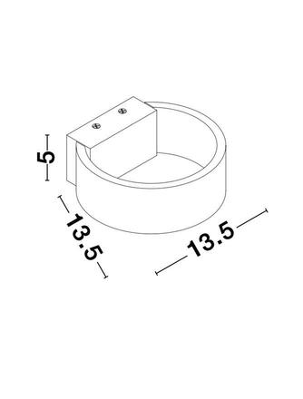 NOVA LUCE nástěnné svítidlo ENNA bílý hliník a akryl LED 6W 220-240V 3000K IP20 9102461