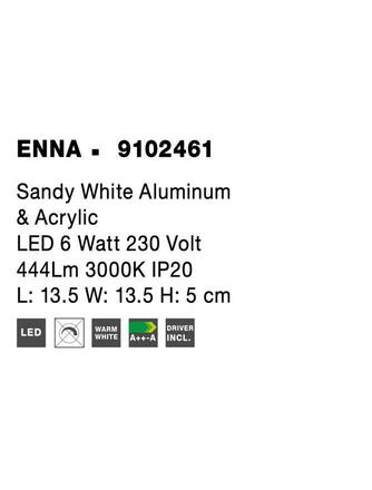 NOVA LUCE nástěnné svítidlo ENNA bílý hliník a akryl LED 6W 220-240V 3000K IP20 9102461