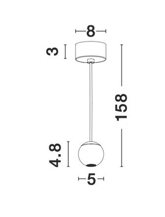 Nova Luce Elegantní závěsné LED svítidlo Nocci - 4,5 W, 220 lm, bílá NV 9103211